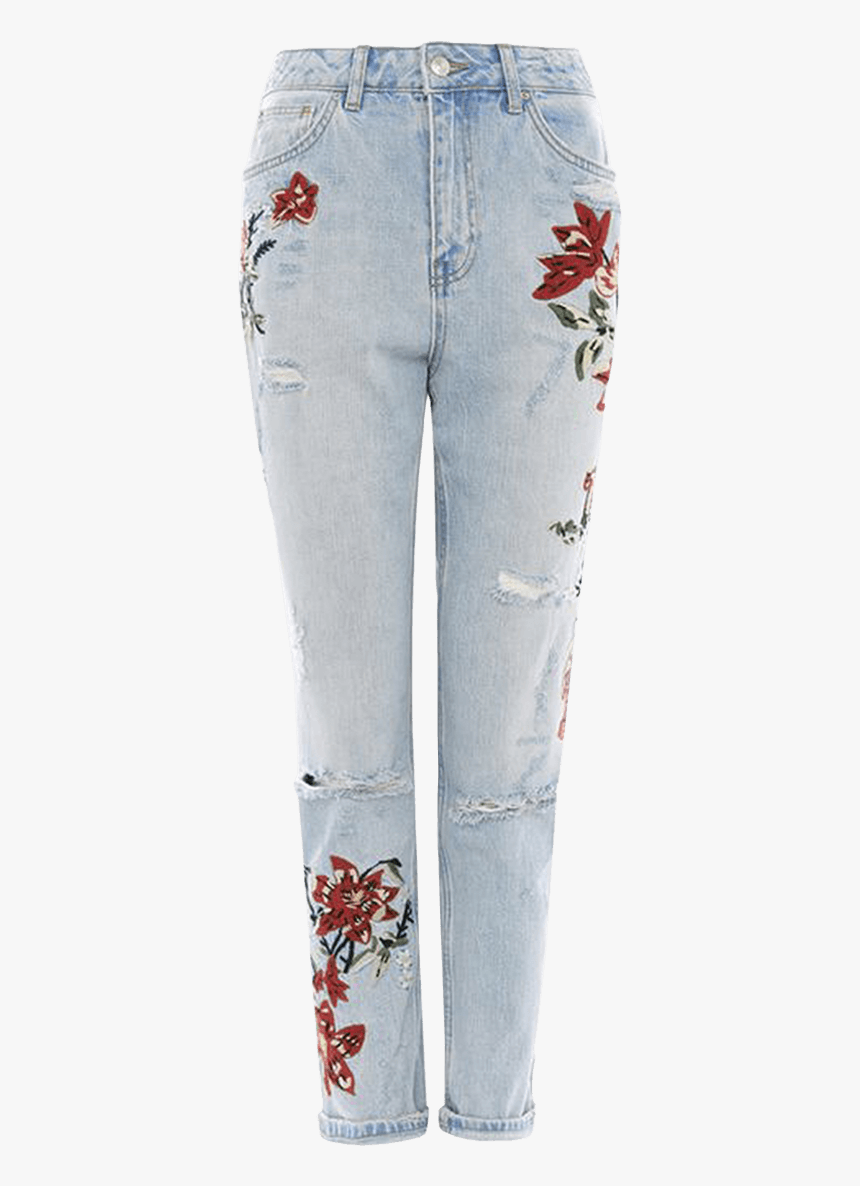Topshop Flower Jeans, HD Png Download