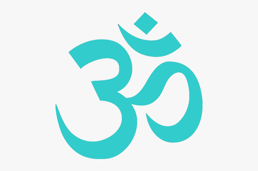 Om Teal Sized - Hindu Religious Symbols Png, Transparent Png