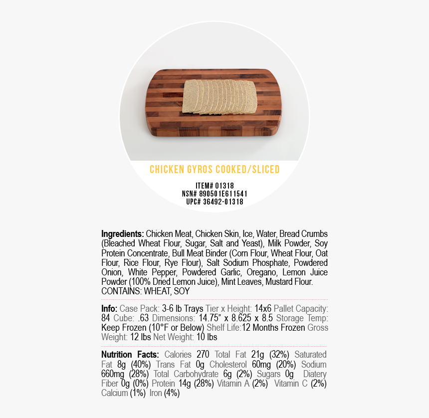 Corfu Gyro Slices Chicken - Bench, HD Png Download