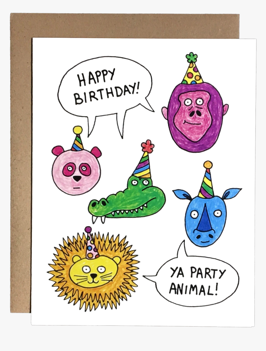 Party Animals - Greeting Card, HD Png Download