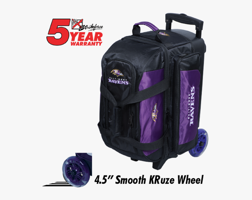 Kr Strikeforce Nfl Baltimore Ravens 2 Ball Roller Bowling - 3 Ball Purple Kr Strikeforce Bowling Bag, HD Png Download