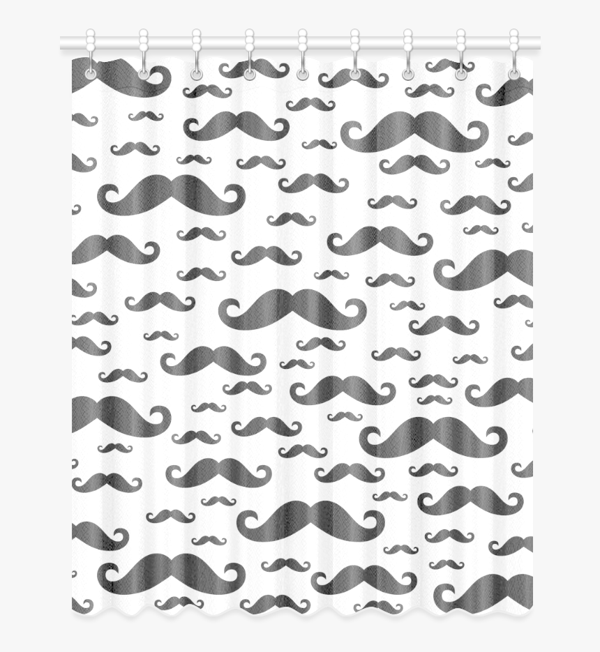 Black Handlebar Mustache / Moustache Pattern Window - Moustache, HD Png Download