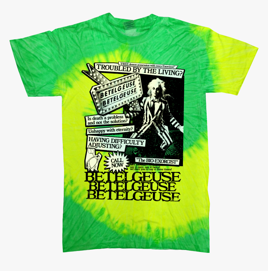 Beetlejuice Tie Dye T Shirt, HD Png Download
