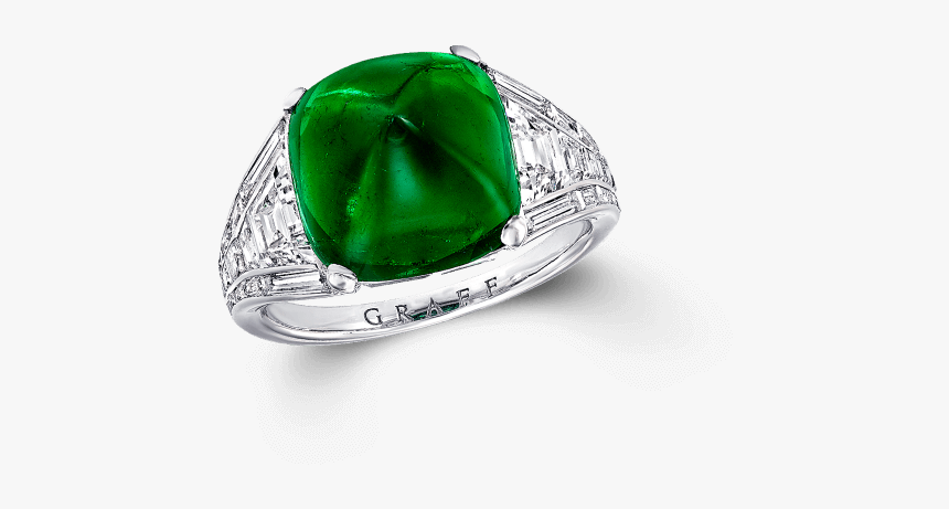 A Graff Sugarloaf Colombian Emerald And Diamond Ring - Emerald, HD Png Download