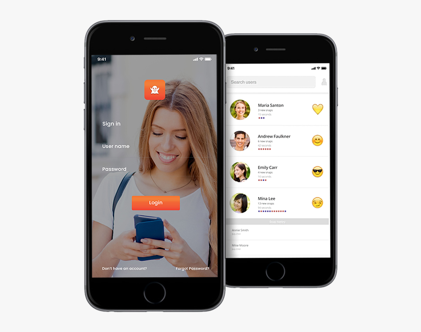 Slider Phone - Snapchat Clone, HD Png Download