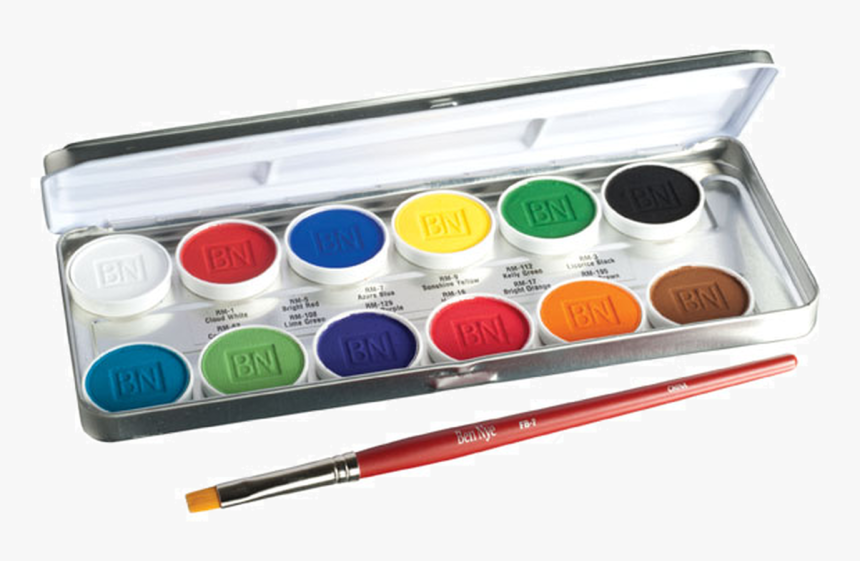 Ben Nye Magicake Aqua Paint Palette, 12 Colors, - Palette, HD Png Download