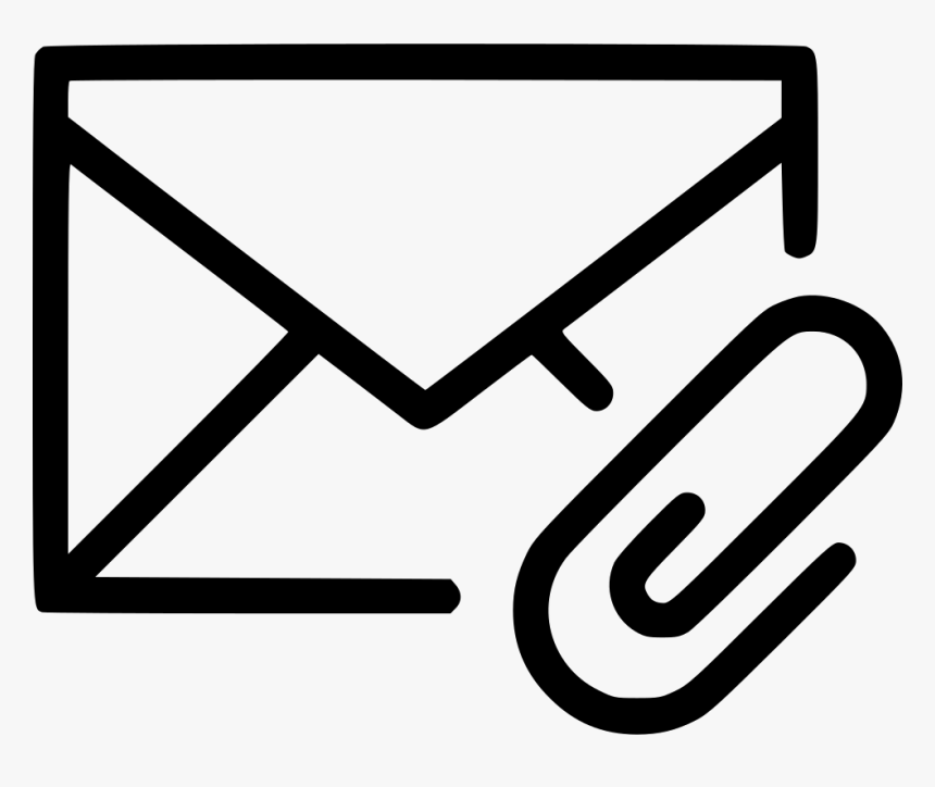 Envelope Attachment Paper Clip - Mails Icon, HD Png Download