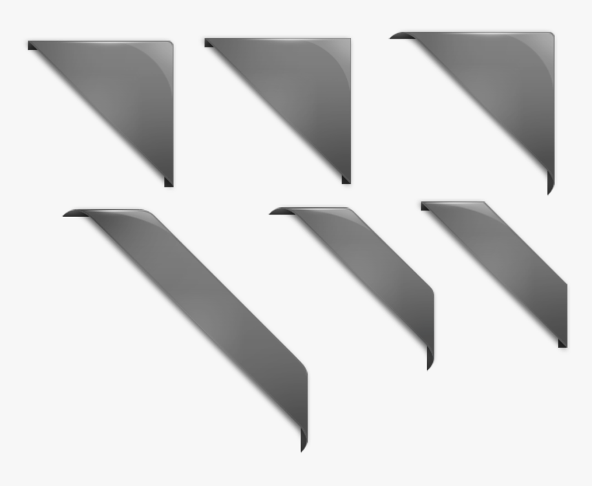 Graphic Design Ribbon Free Photo - Corner Ribbon Grey, HD Png Download