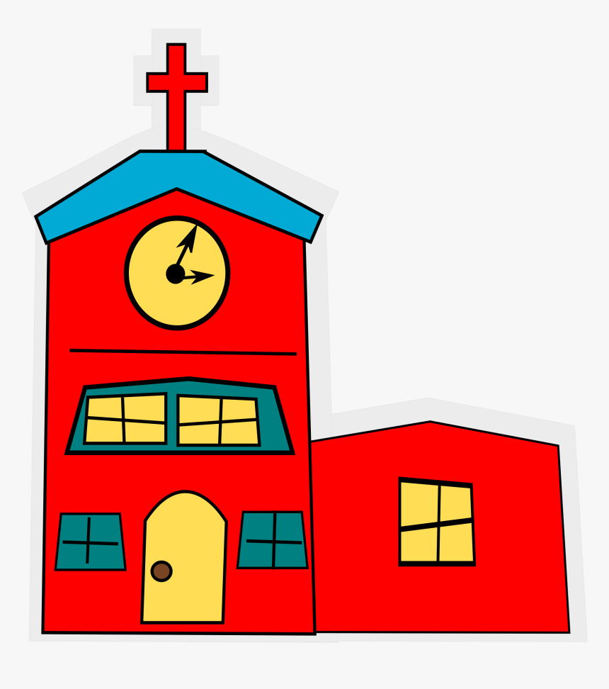 Black And White - Church Cartoon Images Png, Transparent Png