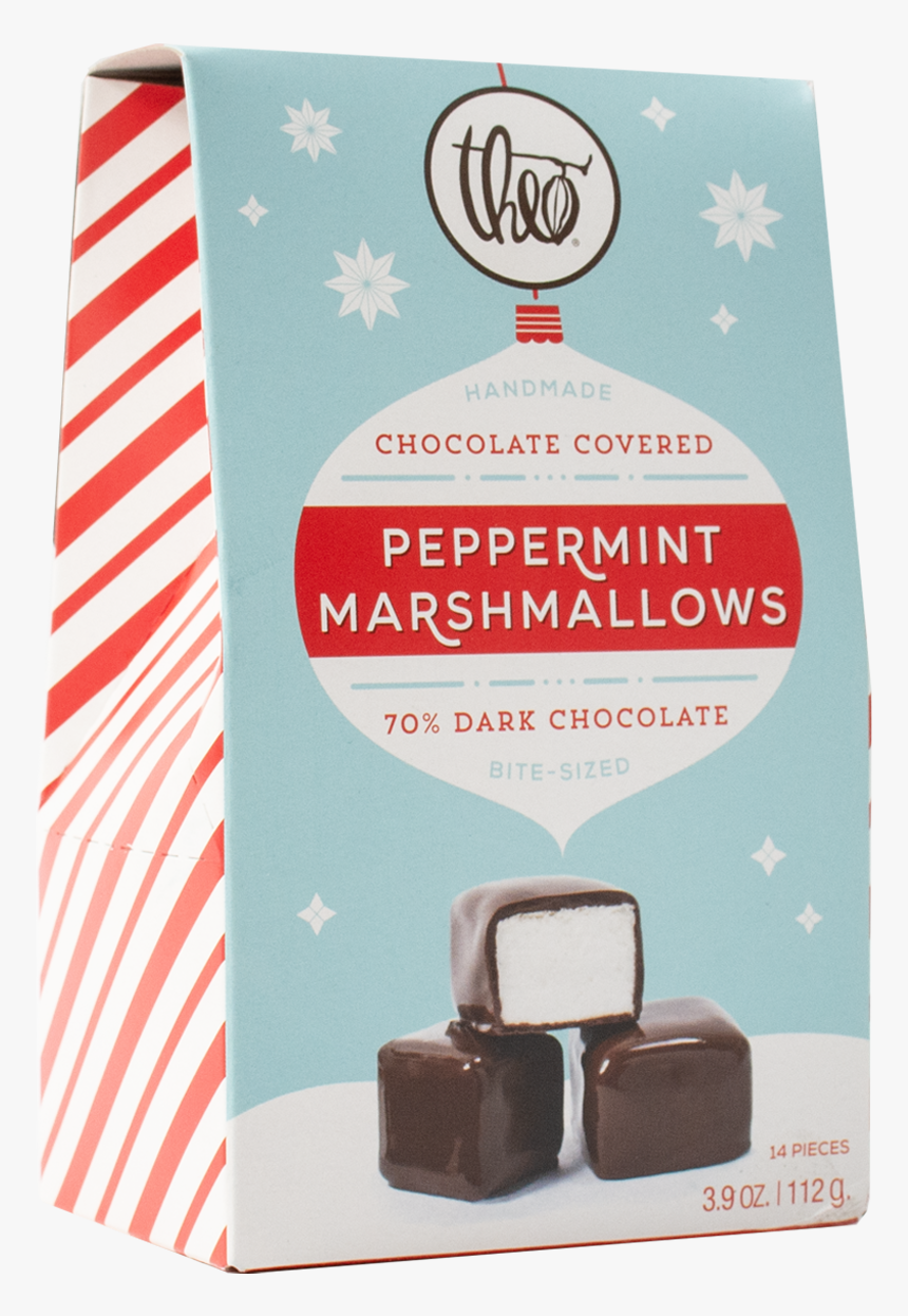 Theo Dark Chocolate Peppermint Marshmallows, HD Png Download