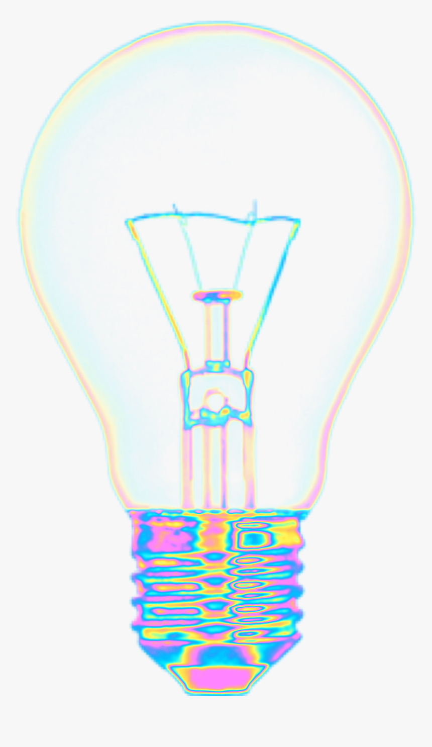 #light Bulb #holographic 
#dinaaaaaah
 #freetoedit - Light Bulb, HD Png Download