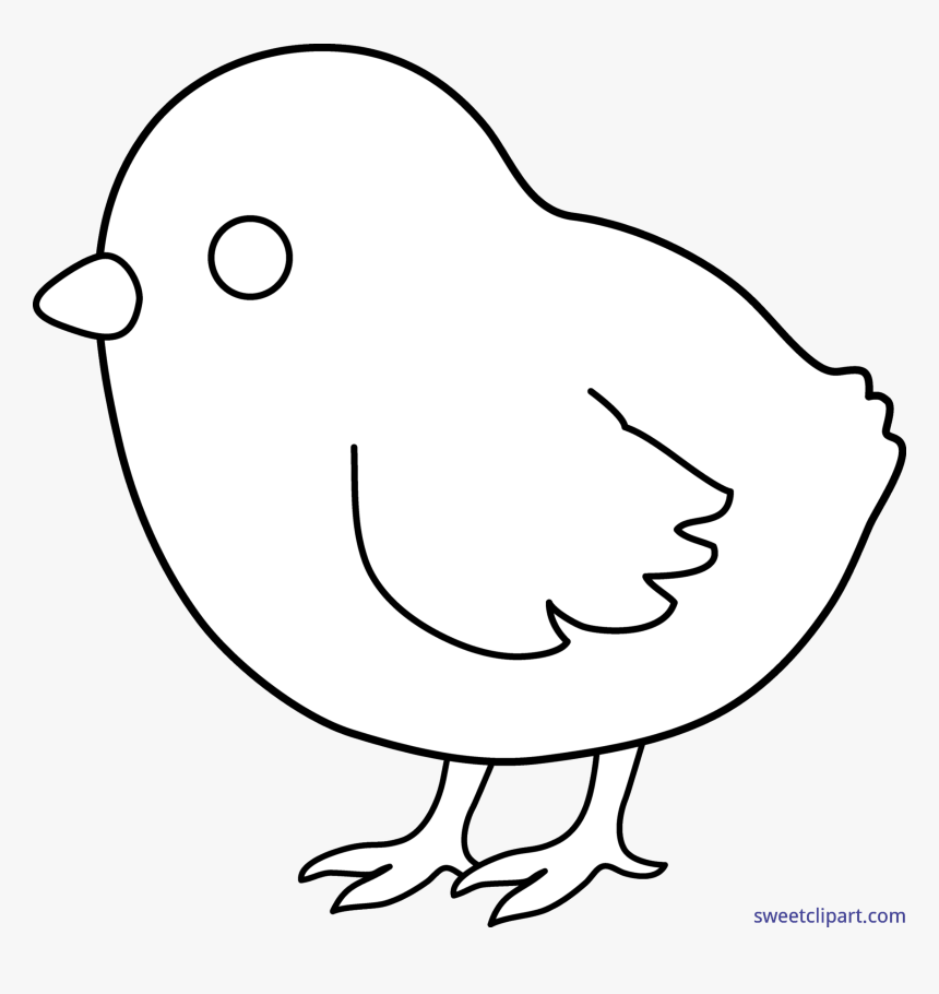 Lineart Clip Art Sweet - Chicks Clipart Black White, HD Png Download