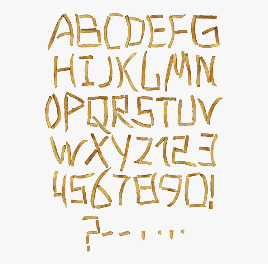 French Fries Food Font, HD Png Download