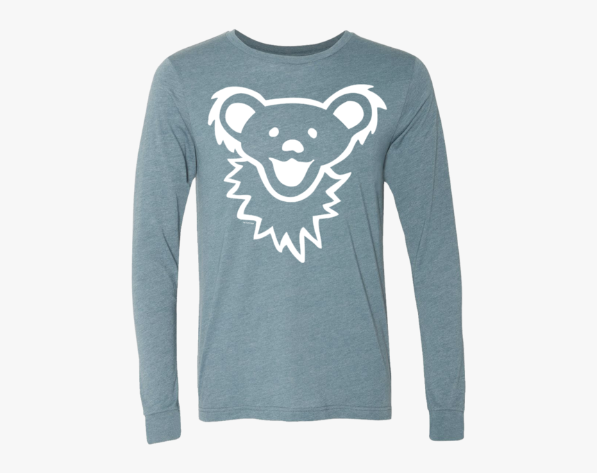 Grateful Dead Dancing Bear Face Unisex Longsleeve - Black Dancing Bear Grateful Dead, HD Png Download