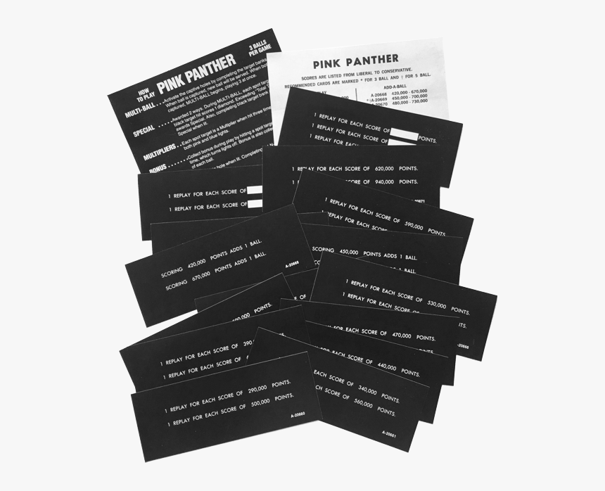 Pinball Instruction Cards Png - Brochure, Transparent Png