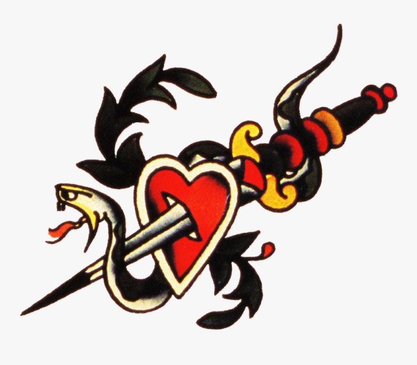 Dagger And Snake Tattoo Designs, HD Png Download