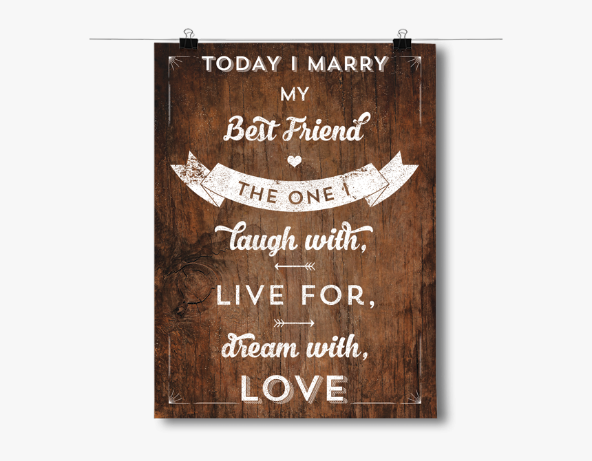Today I Marry My Best Friend - Banner, HD Png Download