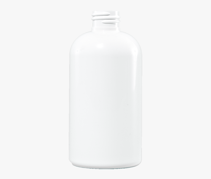 8 Oz White Pet Plastic Boston Round Bottle, 24-410 - Glass Bottle, HD Png Download