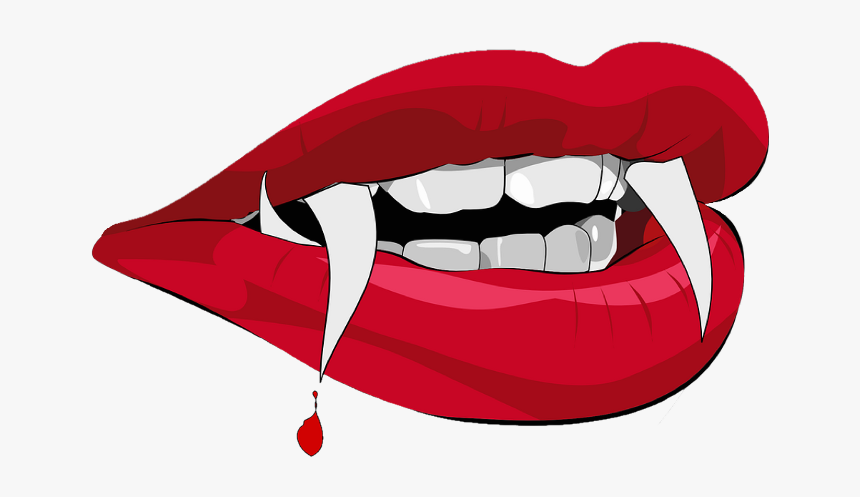 Fang Vampire Tooth Clip Art - Vampire Teeth Clipart Transparent, HD Png Download