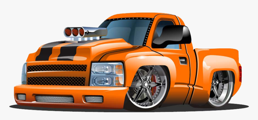 Trucks Hot Rod Cartoon, HD Png Download