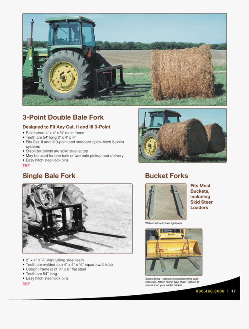 Bale & Pallet Forks - Tractor, HD Png Download