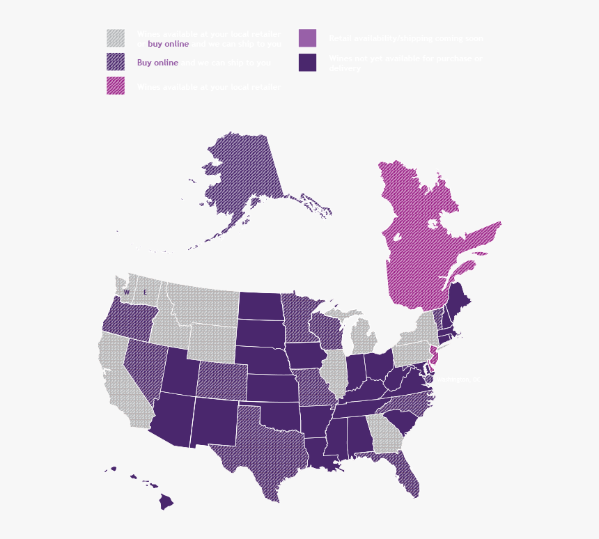 Map Of United States Showing Which States Carry Purple - John F. Kennedy Library, HD Png Download