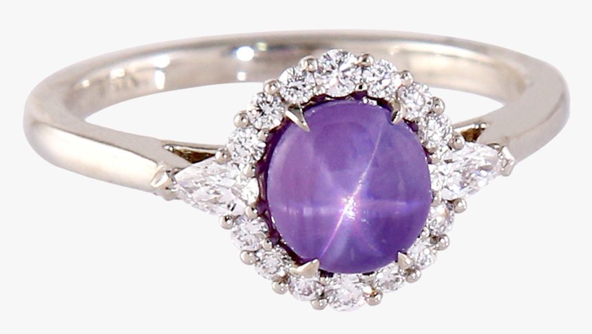Purple Star Sapphire Ring 
 Class - Purple Star Sapphire Ring, HD Png Download
