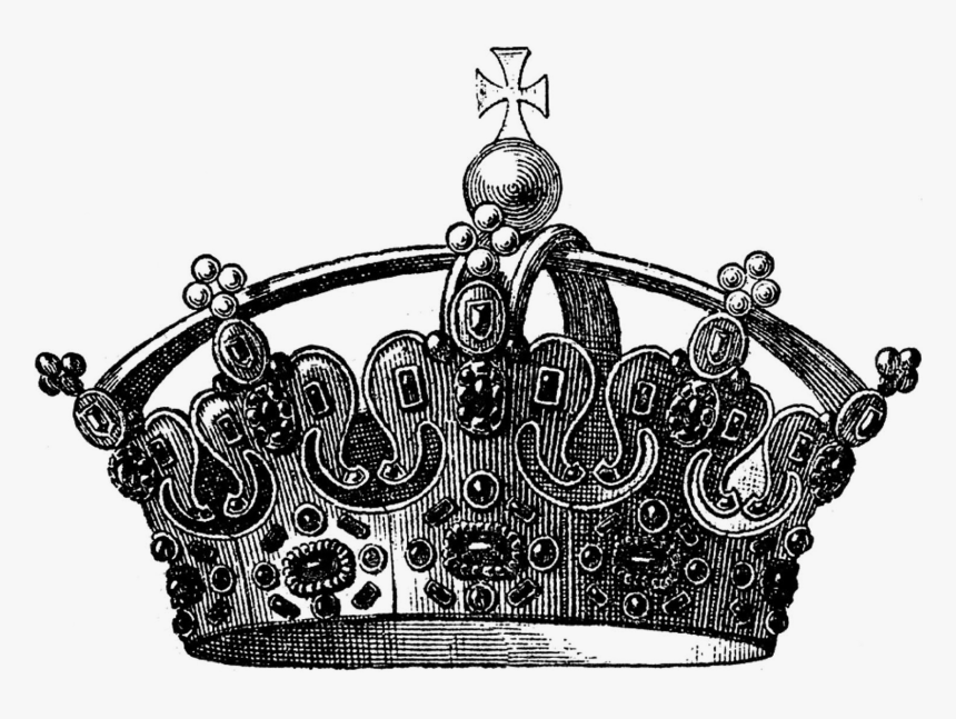 Engraving - Skull Design With Crown, HD Png Download