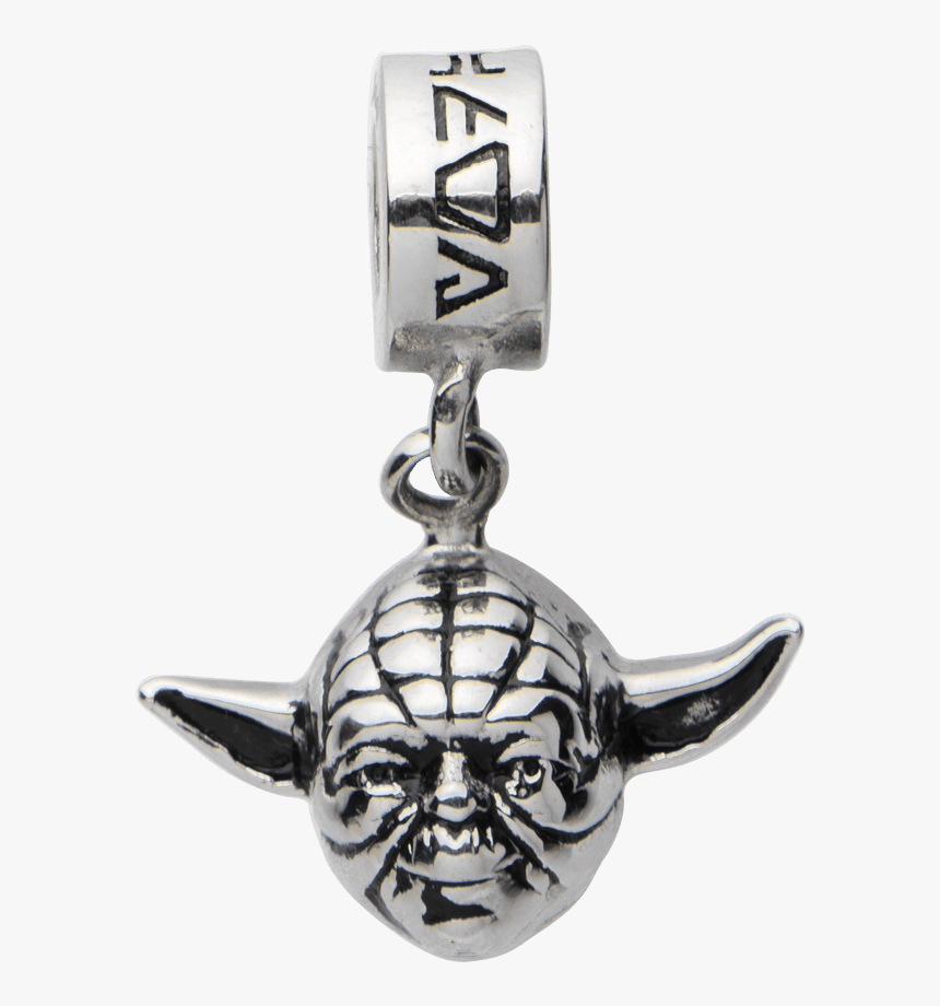 Stainless Steel Star Wars Yoda Head Dangle Charm , - Yoda, HD Png Download
