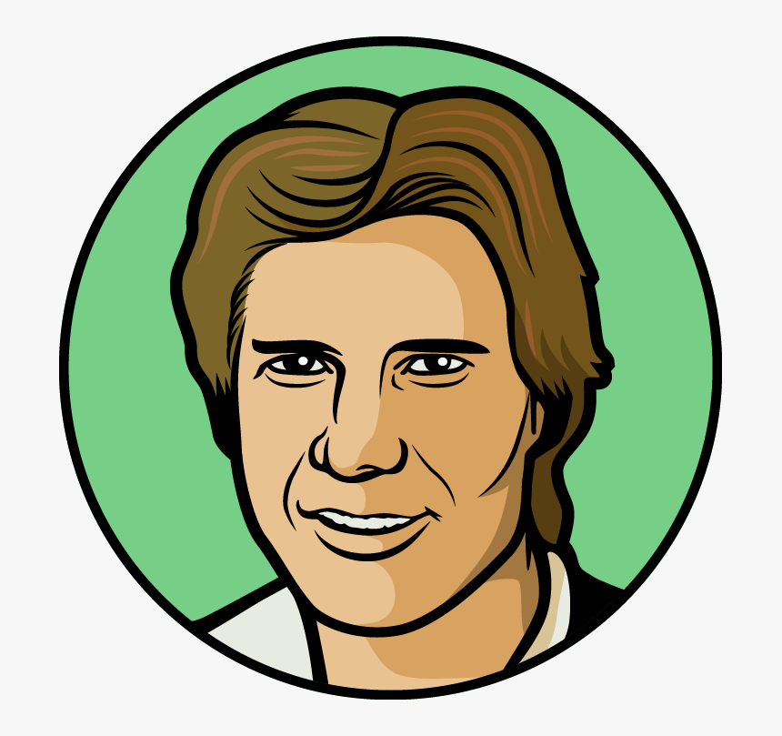 Han Solo Face Cartoon, HD Png Download