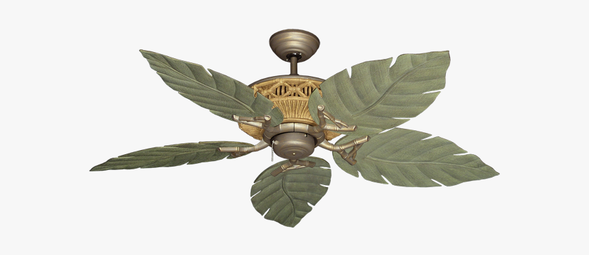 Picture Of Tiki Antique Bronze With - Tropical Dixie Belle Ceiling Fan With Light, HD Png Download