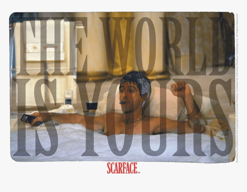 Scarface Bathtub Men S Regular Fit T-shirt 
 Class - Visual Arts, HD Png Download