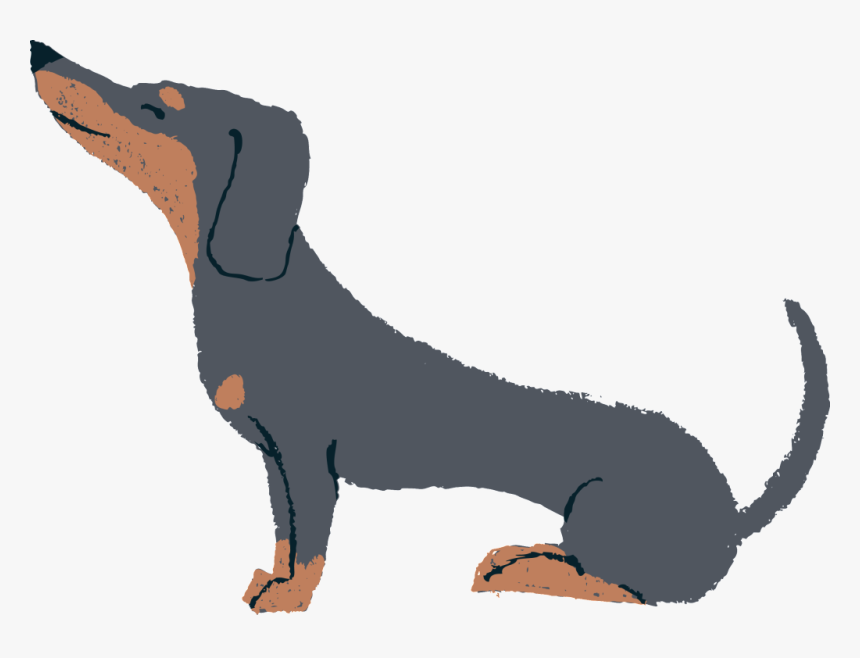 Hand Drawn Cute Cartoon Dog Vector Image - Illustration, HD Png Download
