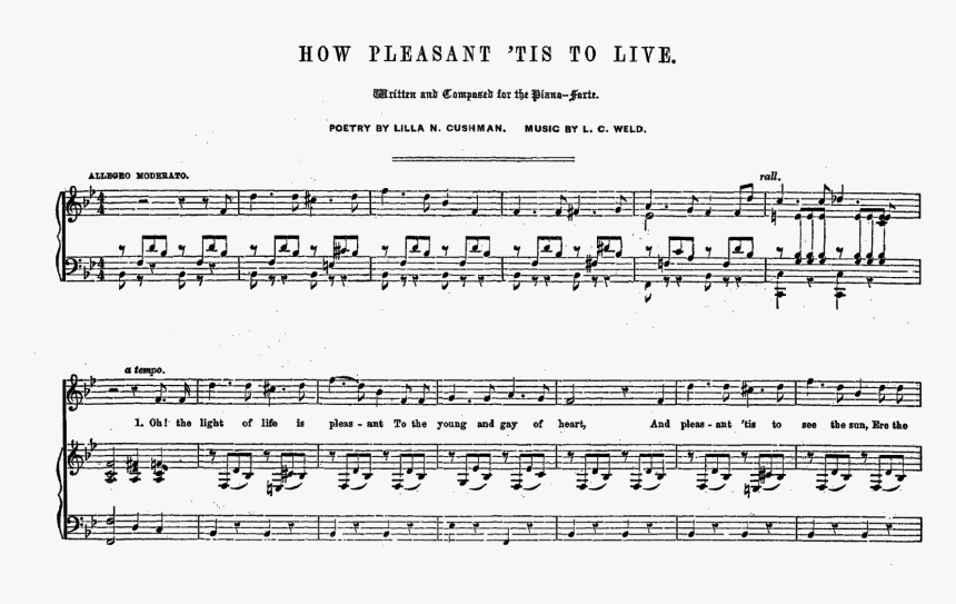 Vintage Sheet Music Clipart Vector Free Library Digital - Sheet Music, HD Png Download