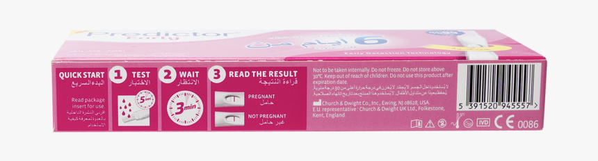 Predictor Early Pregnancy Test Kit - Carton, HD Png Download
