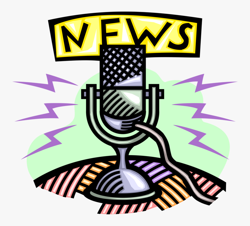 Vector Illustration Of Television And Radio Broadcast - News Clipart, HD Png Download