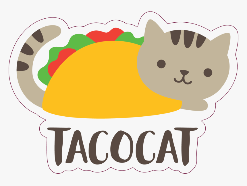 Excelent Cute Taco Cat Sticker This Month - Taco Cat Thank You, HD Png Download