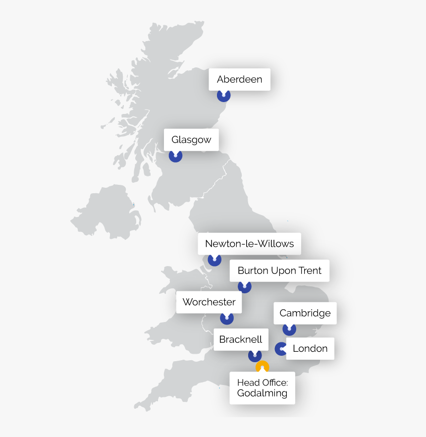 Company Map - United Kingdom In Gold, HD Png Download