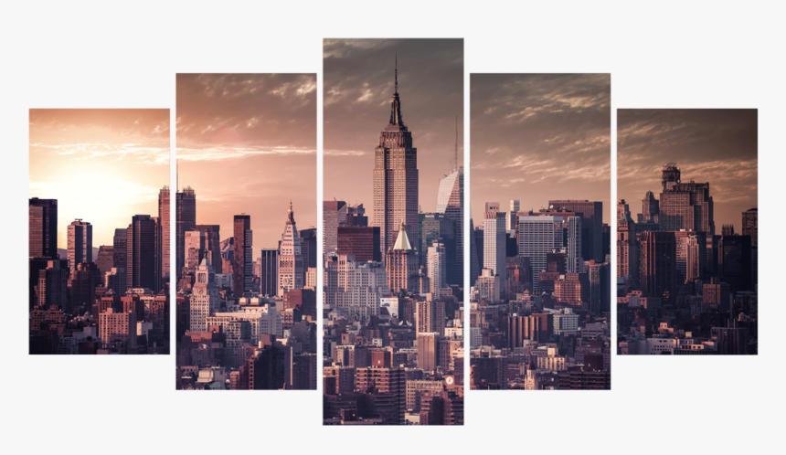 New York City Skyline 5 Piece Canvas, HD Png Download