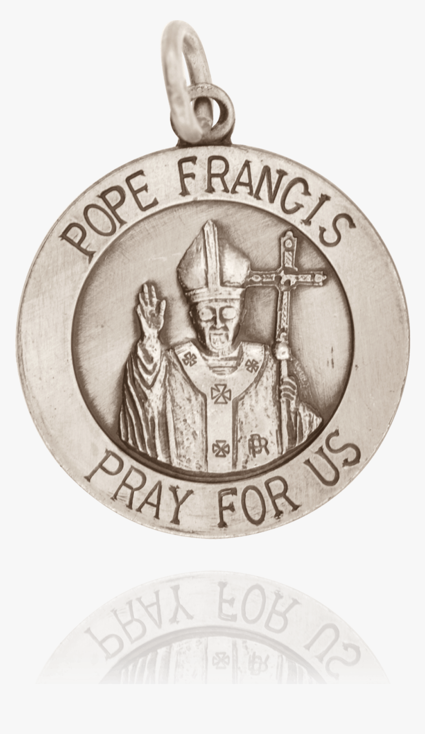 Sterling Silver Round Pope Francis Medallion - Pendant, HD Png Download
