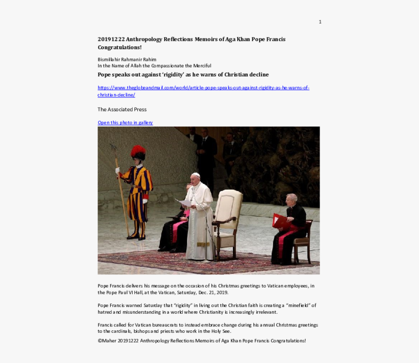 Pope Speaks, HD Png Download