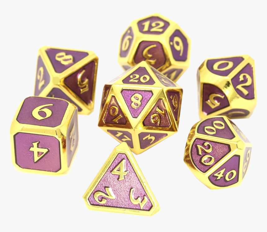Metal Dice Gold Red, HD Png Download