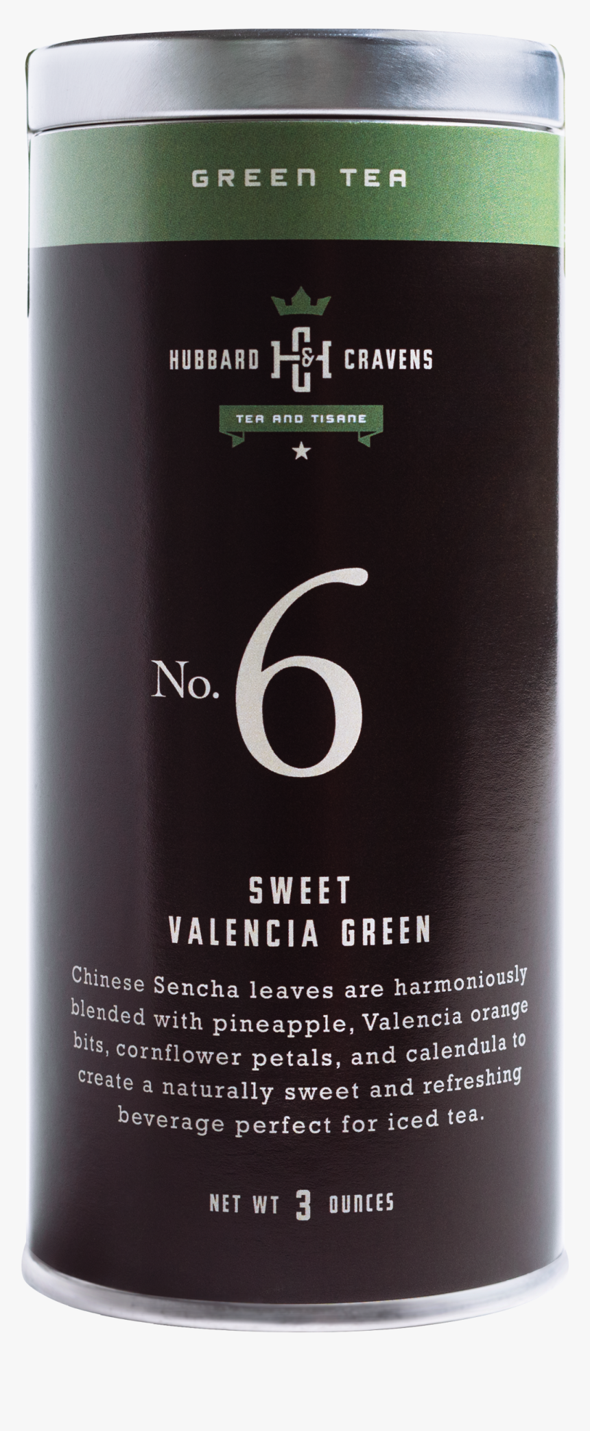 Green Tea, Sweet Valencia Green Tea Tin On Transparent, HD Png Download