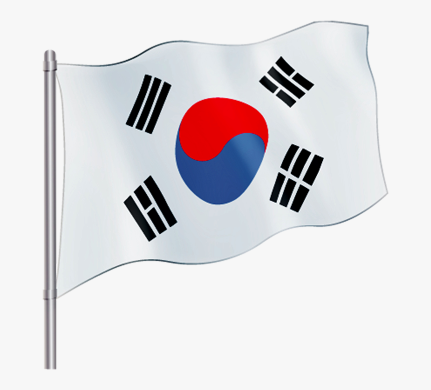 South Korea Flag - South Korea Flag Waving, HD Png Download