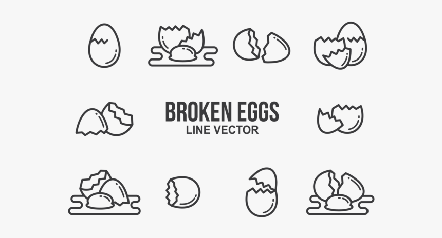 Broken Egg Icons Vector - Brasileirissimos, HD Png Download