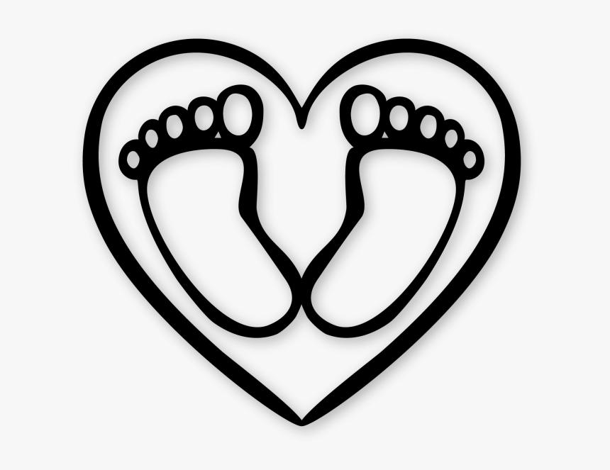 Little Feet Heart Doodle - Emblem, HD Png Download