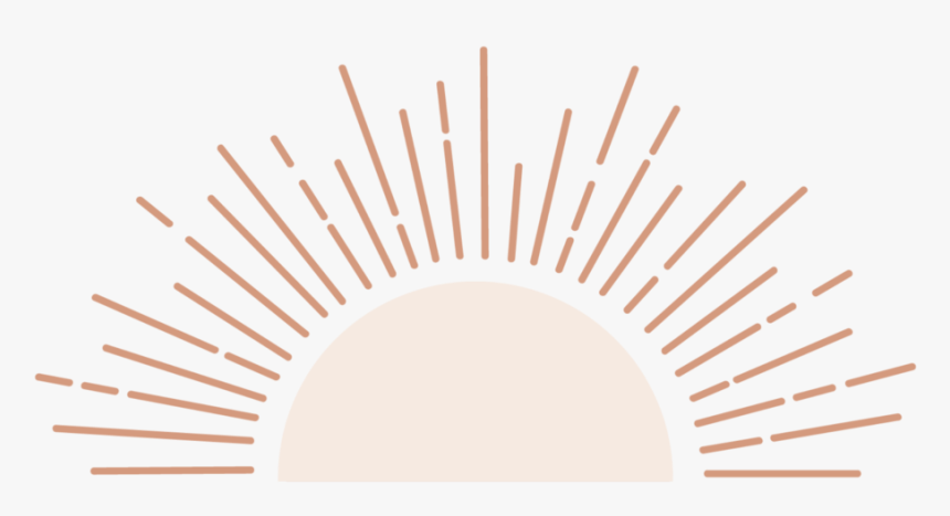 Coral Ivory Sunburst - Circle, HD Png Download