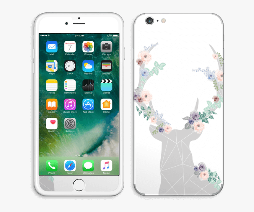 Blooming Deer Skin Iphone 6 Plus - Iphone 7 Plus Guld, HD Png Download