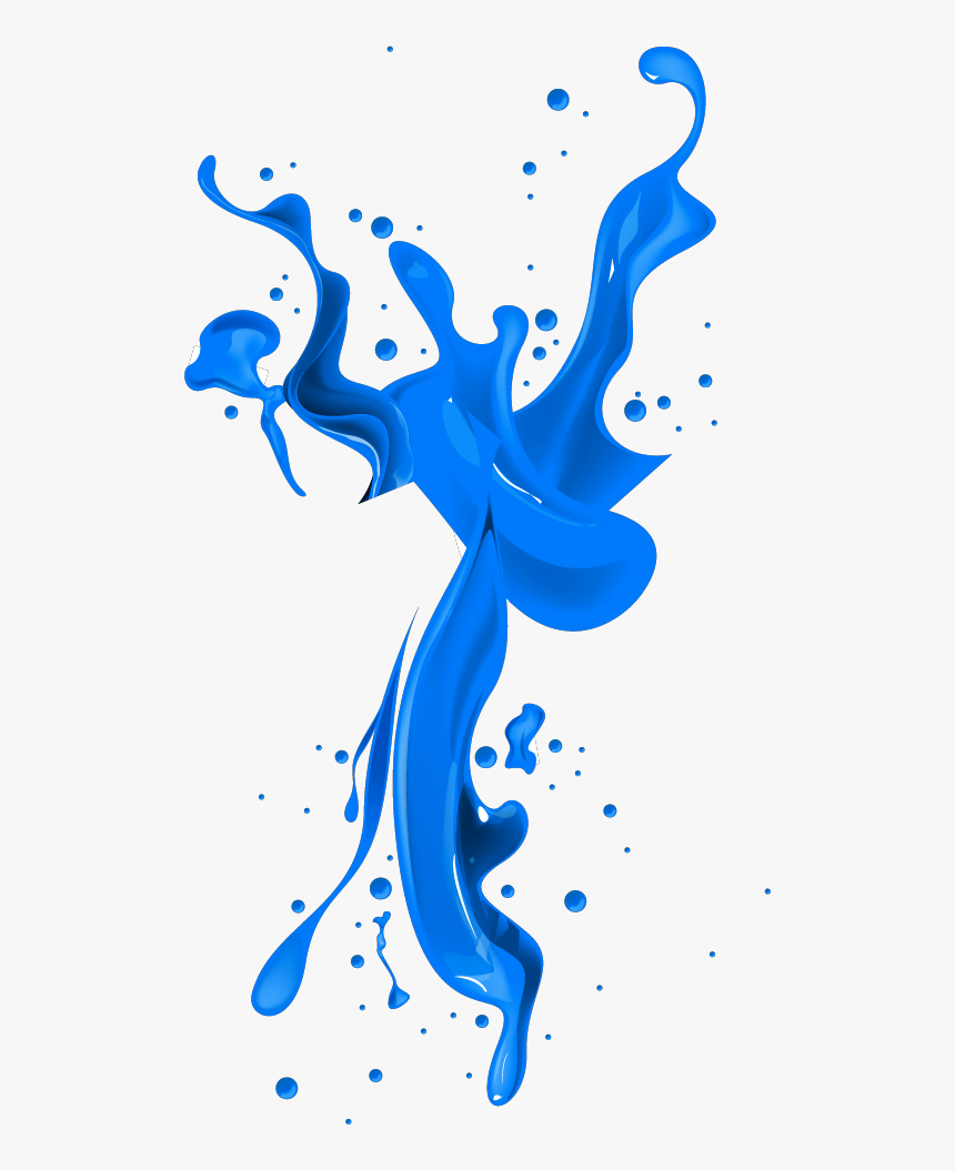 #paint #splatter #splash #blue - Red Liquid Splash Paint, HD Png Download
