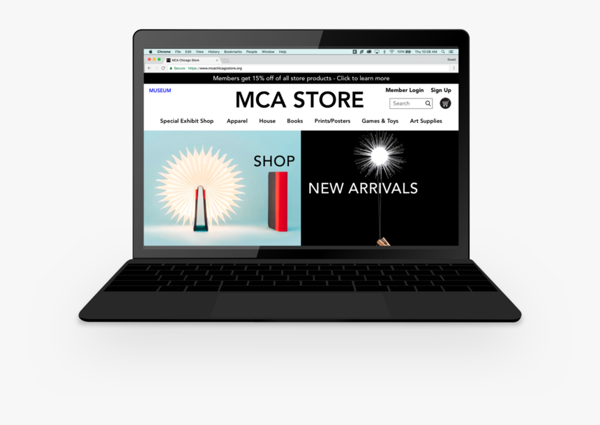 Mca Black Minimal Mockup - Netbook, HD Png Download